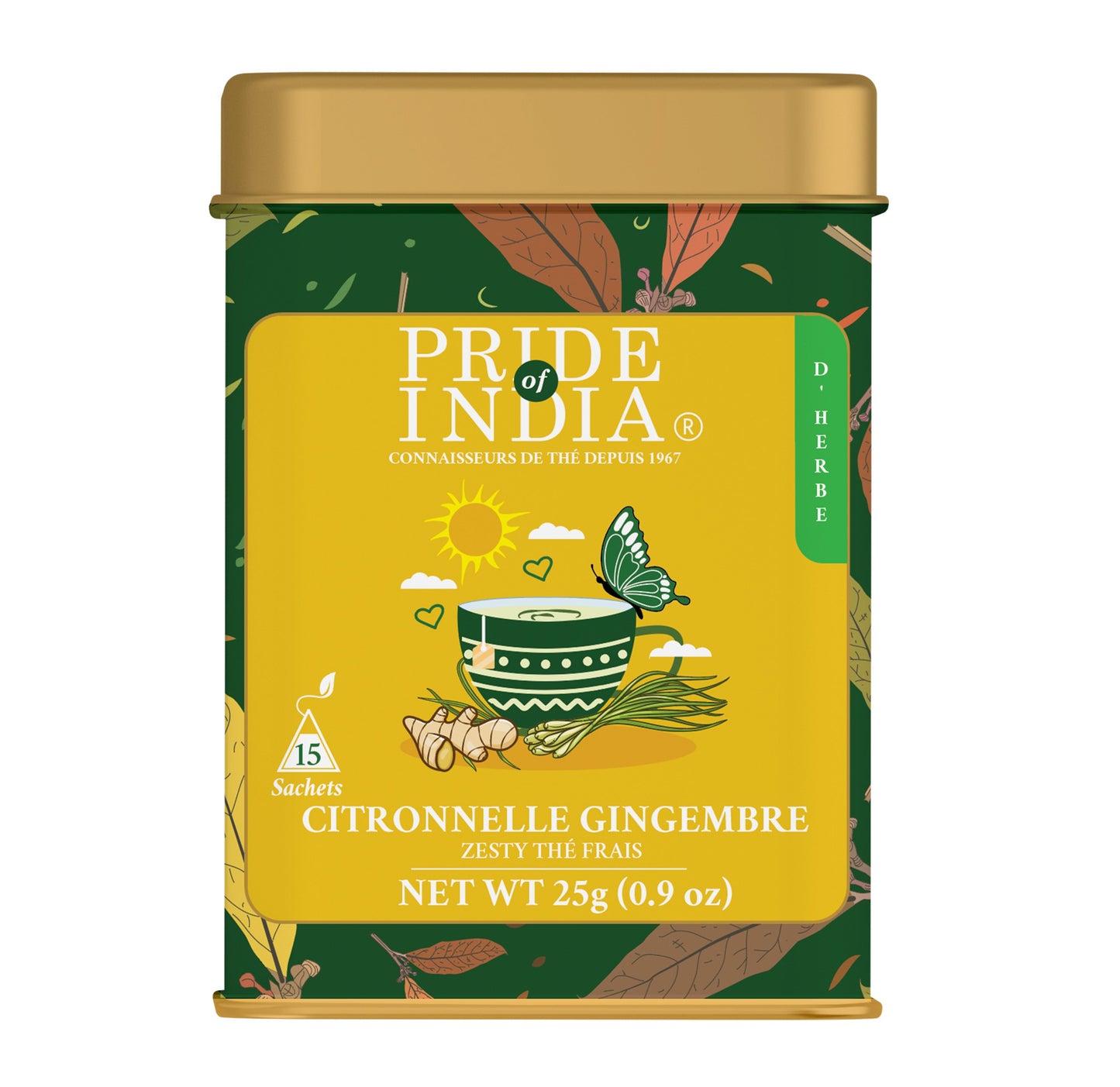 Lemongrass Ginger - Zesty Fresh Tea Bags
