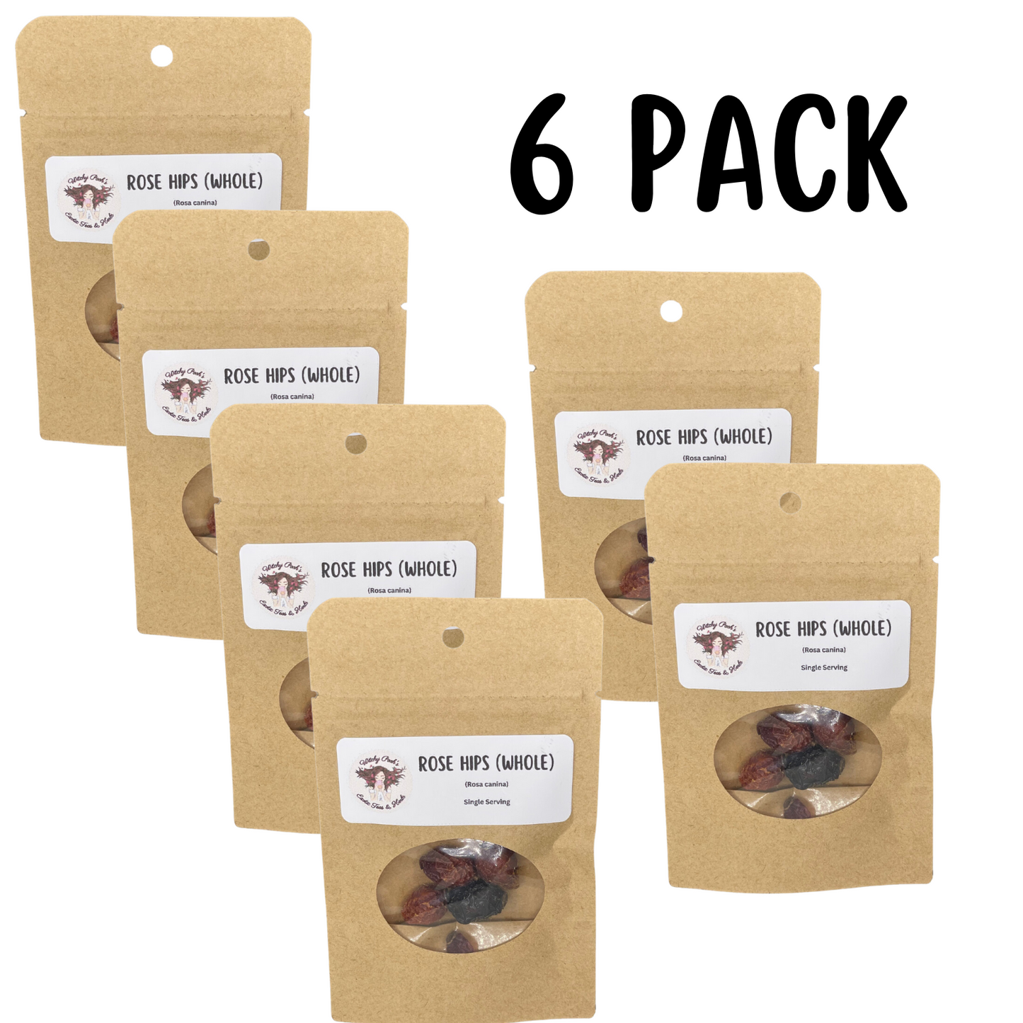 Witchy Pooh's Rose Hips Fruit Tea - Whole, Caffeine Free-5