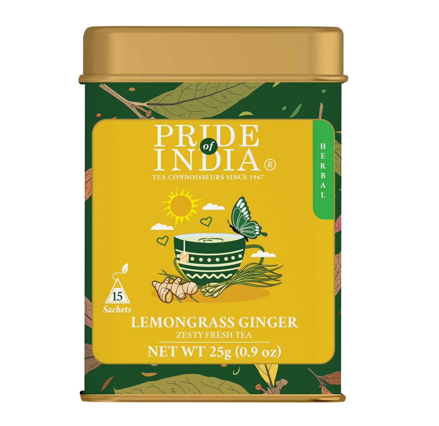 Lemongrass Ginger - Zesty Fresh Tea Bags