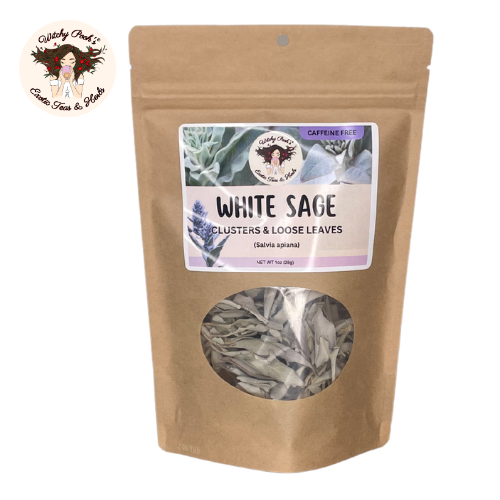 Witchy Pooh's White Sage - Clusters & Loose Leaves, Caffeine Free-3