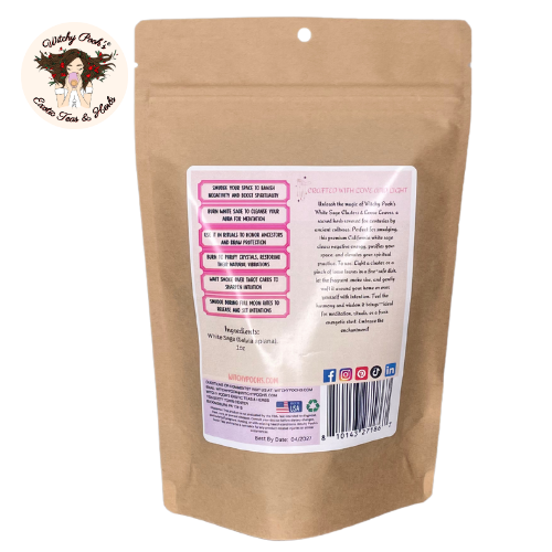 Witchy Pooh's White Sage - Clusters & Loose Leaves, Caffeine Free-4