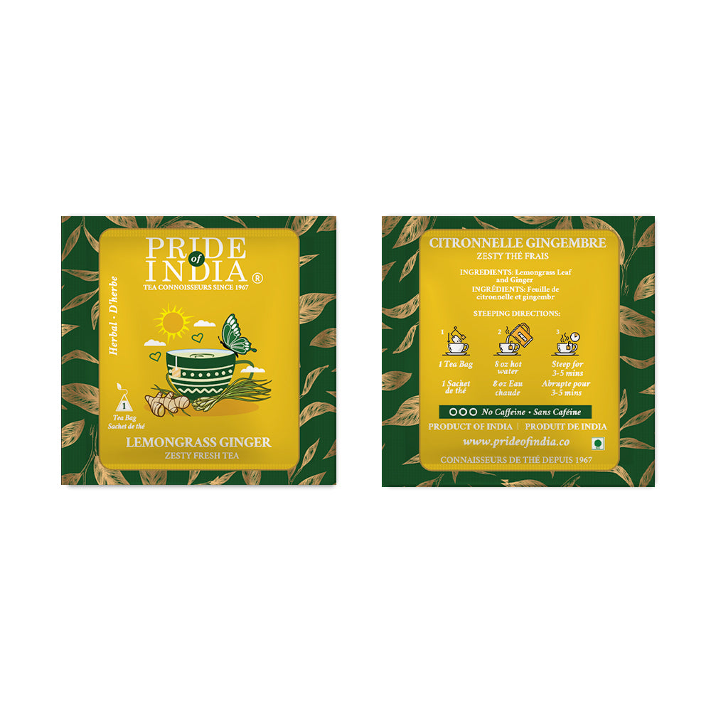 Lemongrass Ginger - Zesty Fresh Tea Bags