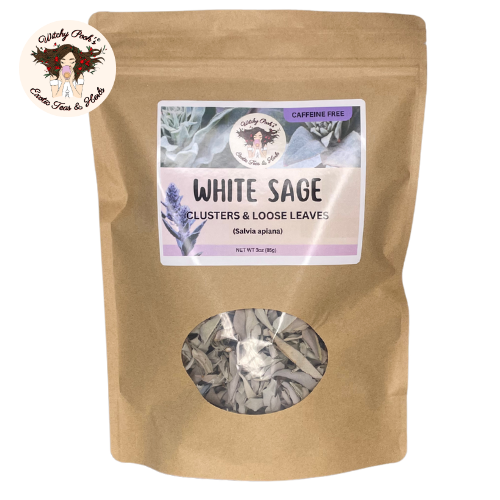 Witchy Pooh's White Sage - Clusters & Loose Leaves, Caffeine Free-5