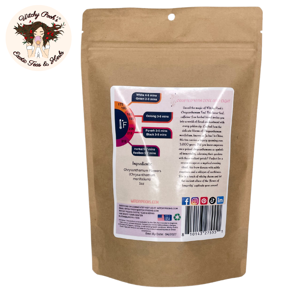 Witchy Pooh's Chrysanthemum Tea - Whole Flowers, Caffeine Free-4